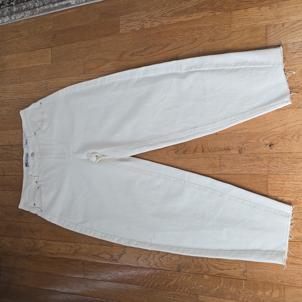 SO BRAND WOMENS JUNIOR SIZE WHITE HIGH-RISE "BALLOON" JEANS SIZE 7